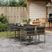 5 Piece Garden Dining Set with Cushions Grey Poly Rattan. Available at Crazy Sales for $669.95