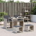 5 Piece Garden Dining Set with Cushions Light Grey Poly Rattan. Available at Crazy Sales for $319.95