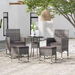 5 Piece Garden Lounge Set Poly Rattan Grey. Available at Crazy Sales for $309.95