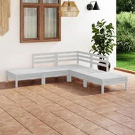 Detailed information about the product 5 Piece Garden Lounge Set Solid Pinewood White