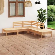 Detailed information about the product 5 Piece Garden Lounge Set Solid Pinewood