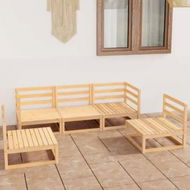 Detailed information about the product 5 Piece Garden Lounge Set Solid Pinewood