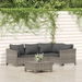 5 Piece Garden Lounge Set with Cushions Grey Poly Rattan. Available at Crazy Sales for $819.95