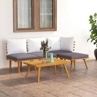 Detailed information about the product 5 Piece Garden Lounge Set with Cushions Solid Wood Acacia
