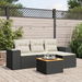 5 Piece Garden Sofa Set with Cushions Black Poly Rattan. Available at Crazy Sales for $439.95