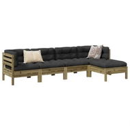 Detailed information about the product 5 Piece Garden Sofa Set with Cushions Impregnated Wood Pine