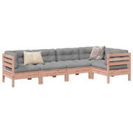 Detailed information about the product 5 Piece Garden Sofa Set with Cushions Solid Wood Douglas Fir