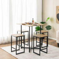 Detailed information about the product 5 Piece Kitchen Dining Square Table Set With 4 Stools For Apartment