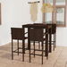 5 Piece Outdoor Bar Set with Armrest Poly Rattan Brown. Available at Crazy Sales for $479.95