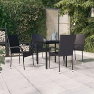 Detailed information about the product 5 Piece Outdoor Dining Set Black