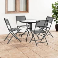 Detailed information about the product 5 Piece Outdoor Dining Set Steel