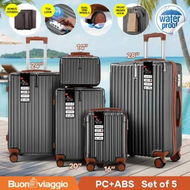 Detailed information about the product 5 Piece Suitcases Luggage Set Carry On Checked Travel Case Cabin Hard Shell Trolley Travelling Bags Hand Baggage Lightweight TSA Lock Front Hook Covers