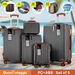 5 Piece Suitcases Luggage Set Carry On Checked Travel Case Cabin Hard Shell Trolley Travelling Bags Hand Baggage Lightweight TSA Lock Front Hook Covers. Available at Crazy Sales for $149.95