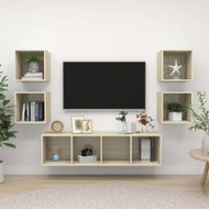 Detailed information about the product 5 Piece TV Cabinet Set Sonoma Oak Chipboard