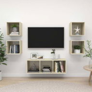 Detailed information about the product 5 Piece TV Cabinet Set Sonoma Oak Chipboard