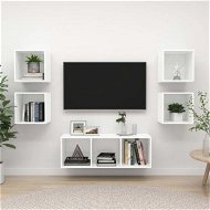Detailed information about the product 5 Piece TV Cabinet Set White Chipboard