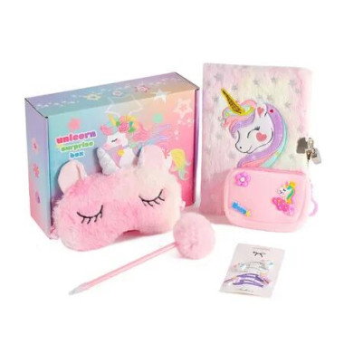 5 Piece Unicorn Stationery Gift Set Notebook Set Stationery Set Student Gift Box Birthday Bundle