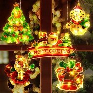 Detailed information about the product 5 Pieces Christmas Window Lights Decorations Christmas Window Silhouette Lighted Sign Battery Operated Backdrop String Lights with Suction Cup Hook for Holiday Outdoor Indoor Decor