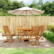 Detailed information about the product 5 Pieces Garden Dining Set Solid Wood Acacia