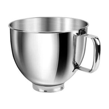 5 Quart Mixing Bowl for KitchenAid Stand Mixers, Food Grade Stainless Steel Bowl, Compatible with Tilt Head 4.5 to 5 Qt Models, Fits K45, K45SS, KSM75