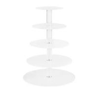 Detailed information about the product 5-Star Chef Cake Stand 5 Tiers Acrylic Holder Display Round Clear Wedding Party