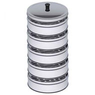 Detailed information about the product 5 Tier 22cm Stainless Steel Steamers With Lid Work Inside Of Basket Pot Steamers