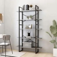 Detailed information about the product 5-Tier Book Cabinet Concrete Grey 100x30x175 cm Engineered Wood