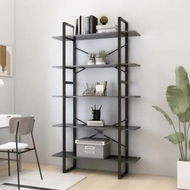 Detailed information about the product 5-Tier Book Cabinet Grey 100x30x175 cm Engineered Wood