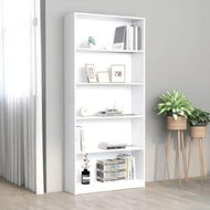 Detailed information about the product 5-Tier Book Cabinet White 80x24x175 Cm Chipboard