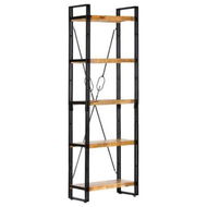 Detailed information about the product 5-Tier Bookcase 60x30x180 Cm Solid Mango Wood