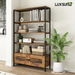 5 Tier Bookshelf Bookcase Vertical Display Shelves Storage Cabinet Plant Stand Unit Flower Rack for Bedroom Office Living Room with 2 Doors. Available at Crazy Sales for $399.95