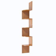 Detailed information about the product 5-Tier Corner Wall Shelf Display Storage Shelves - Beech