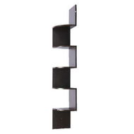 Detailed information about the product 5-Tier Corner Wall Shelf Display Storage Shelves - Dark Brown