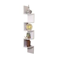 Detailed information about the product 5-Tier Corner Wall Shelf Display Storage Shelves - White