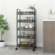 Detailed information about the product 5-Tier Kitchen Trolley Black 46x26x105 cm Iron