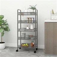 Detailed information about the product 5-Tier Kitchen Trolley Grey 46x26x105 cm Iron
