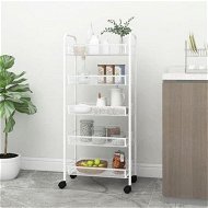 Detailed information about the product 5-Tier Kitchen Trolley White 46x26x105 cm Iron