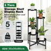 5 Tier Plant Pot Stand Metal Foldable Flower Holder Corner Shelf Display Unit Indoor Outdoor Garden Shelves Storage Rack. Available at Crazy Sales for $29.99