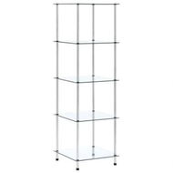 Detailed information about the product 5-Tier Shelf Transparent 40x40x130 cm Tempered Glass