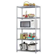 Detailed information about the product 5 Tier Silver Metal Storage Rack Shelving Wire Shelf