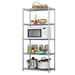 5 Tier Silver Metal Storage Rack Shelving Wire Shelf. Available at Crazy Sales for $104.95