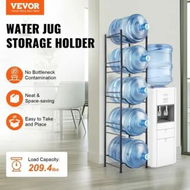 Detailed information about the product 5 Tiers Water Jug Holder Single Row Water Bottle Rack for 5 Bottles Black