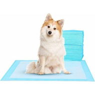 Detailed information about the product 50 pack 45*60cm, Basics Dog and Puppy Pee Pads with Leak-Proof Quick-Dry Design for Potty Training, Standard Absorbency, Regular Size,Blue & White