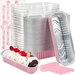 50-Pack Mini Loaf Baking Pans with Lids & Spoons,200ml Aluminum Foil Tins with Stickers,Rectangular Dessert Cups for Wedding & Party,Pink. Available at Crazy Sales for $19.99