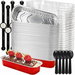 50-Pack Mini Loaf Baking Pans with Lids & Spoons,200ml Aluminum Foil Tins with Stickers,Rectangular Dessert Cups for Wedding & Party,Red. Available at Crazy Sales for $19.99