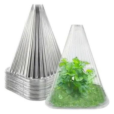 50 Pack Transparent Plant Seedling Protection Cover Agricultural Vegetable Seedlings