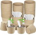 50 PCS 3.1*3 inch Biodegradable Paper Pulp Seedling Cups with 50 Labels Eco-Friendly Seedling Pots for Efficient Seed Starting and Garden Nursery Use. Available at Crazy Sales for $19.99