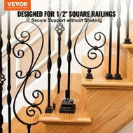 Detailed information about the product 50 PCS Aluminum Alloy Baluster Flat Shoes Wrought Spindles for Staircase