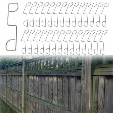 50 Pcs Fence Panel Clips,Stainless Steel Fence Wedges Grips,Garden Fence Clamps to Stop Rattling & Banging,Wind Protector Mounting Clips