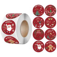 Detailed information about the product 500 Christmas Stickers Roll 8 Designs 3.8cm Labels For Gifts Crafts Cards Kids